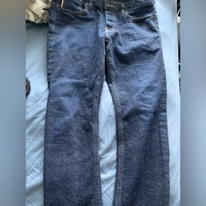 Jackthreads Slim Selvedge 33W/32L Blue Jeans